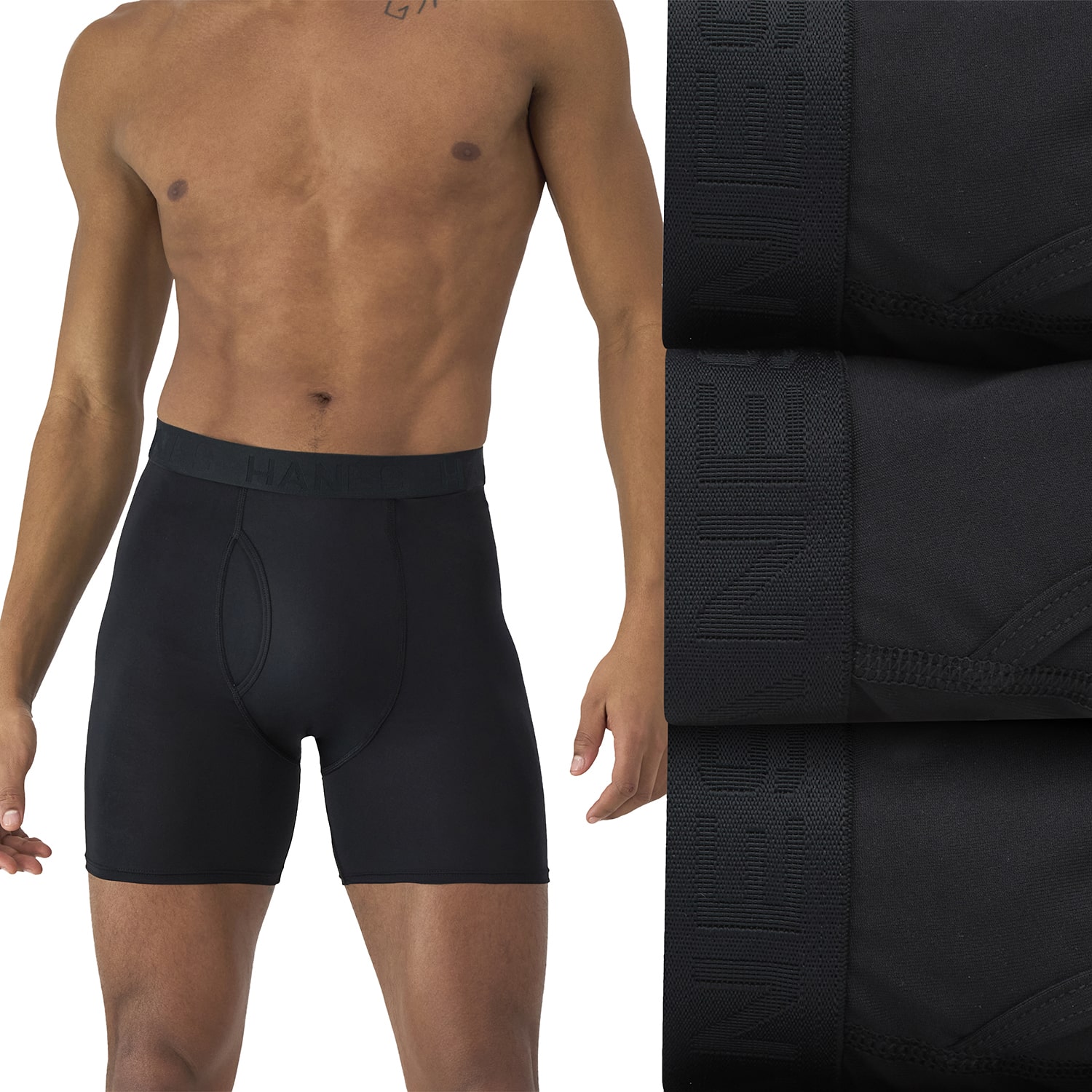 Hanes® Men's Ultimate 3-Pack Comfort Sport Boxer Briefs Underwear