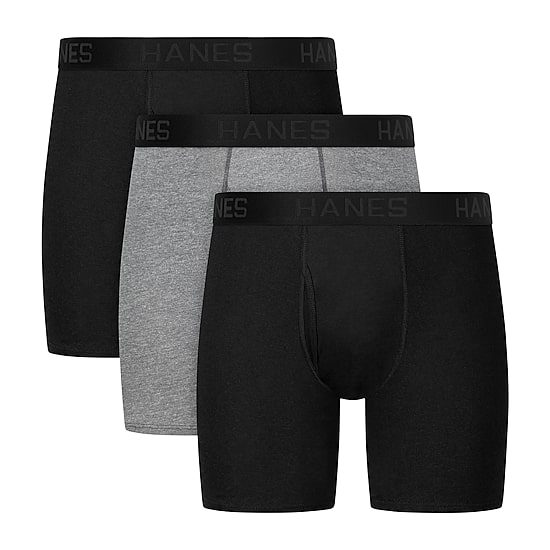 Hanes® Ultimate Men’s Underwear 3-Pack ComfortBlend® Boxer Briefs Underwear, Moisture-Wicking Ubbbb3