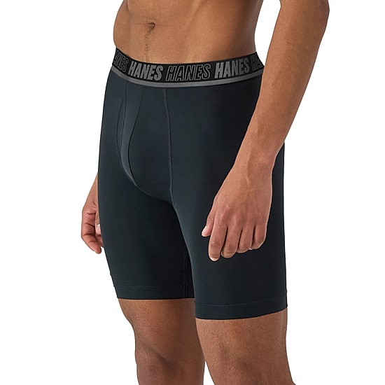 Hanes® Ultimate Men's Underwear 3-Pack Moves X-TEMP® Performance Long Leg Boxer Brief Underwear with Total Support Pouch™ Umslf3