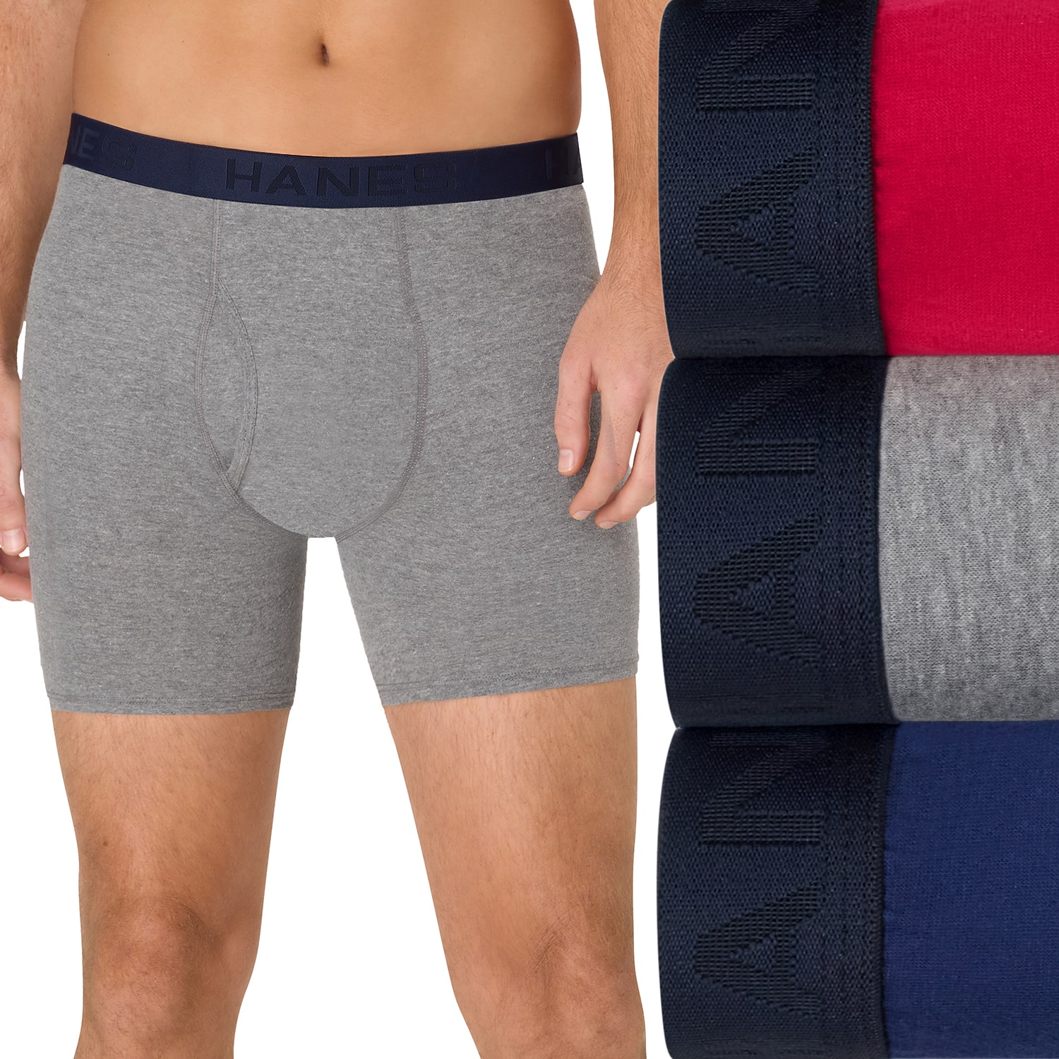 Hanes® Ultimate Men’s Underwear 3-Pack ComfortBlend® Boxer Briefs Underwear, Moisture-Wicking Ubbbb3