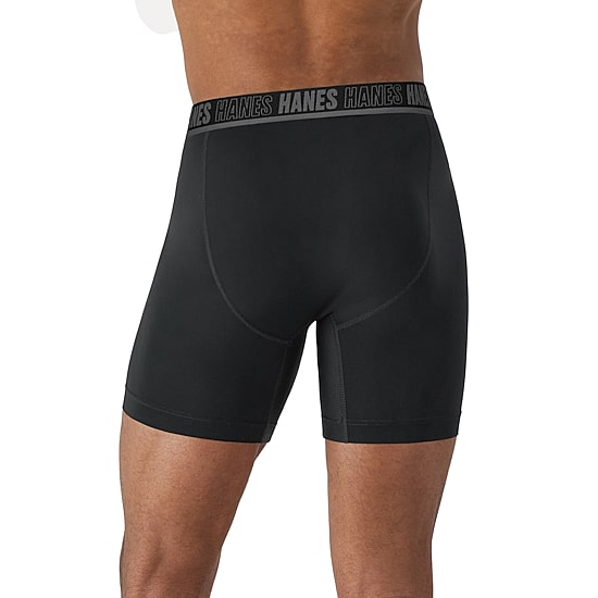 Hanes® Men's Ultimate 3-Pack Moves X-TEMP® Performance Regular Leg Boxer Briefs Underwear with Total Support Pouch™ Umsbh3