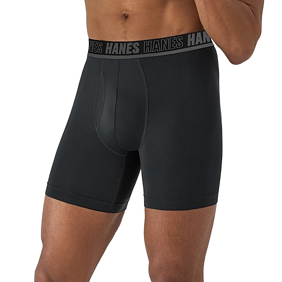 Hanes® Men's Ultimate 3-Pack Moves X-TEMP® Performance Regular Leg Boxer Briefs Underwear with Total Support Pouch™ Umsbh3