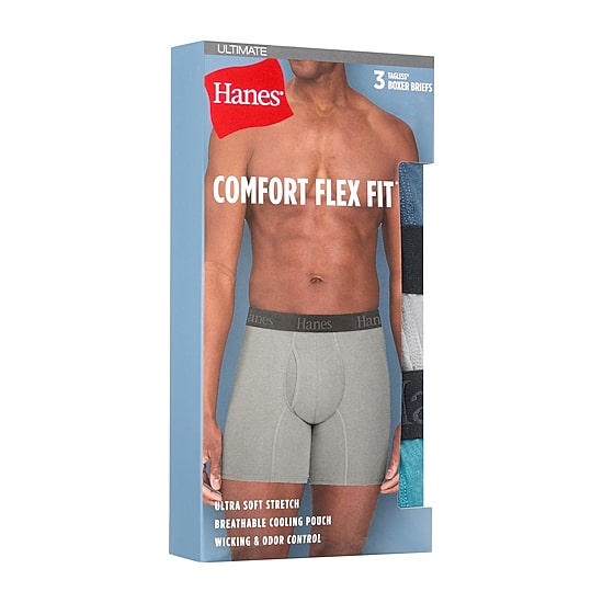 Hanes® Ultimate Men's Underwear 3-Pack Comfort Flex Fit® Boxer Brief Underwear Ucfba3