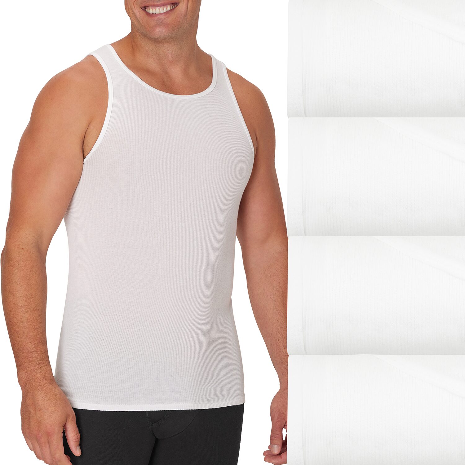 Hanes® Ultimate Big & Tall Men’s 4-Pack ComfortSoft® Man Tank Undershirts