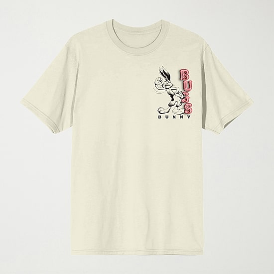 Novelty Mens Crew Neck Short Sleeve Relaxed Fit Looney Tunes Graphic T-Shirt