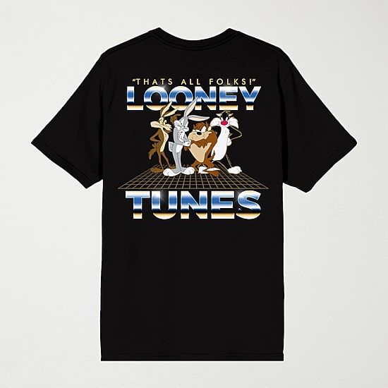 Novelty Mens Crew Neck Short Sleeve Relaxed Fit Looney Tunes Graphic T-Shirt
