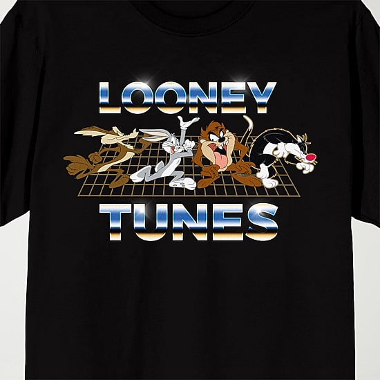 Novelty Mens Crew Neck Short Sleeve Relaxed Fit Looney Tunes Graphic T-Shirt