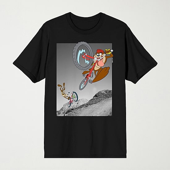 Novelty Mens Crew Neck Short Sleeve Relaxed Fit Looney Tunes Graphic T-Shirt