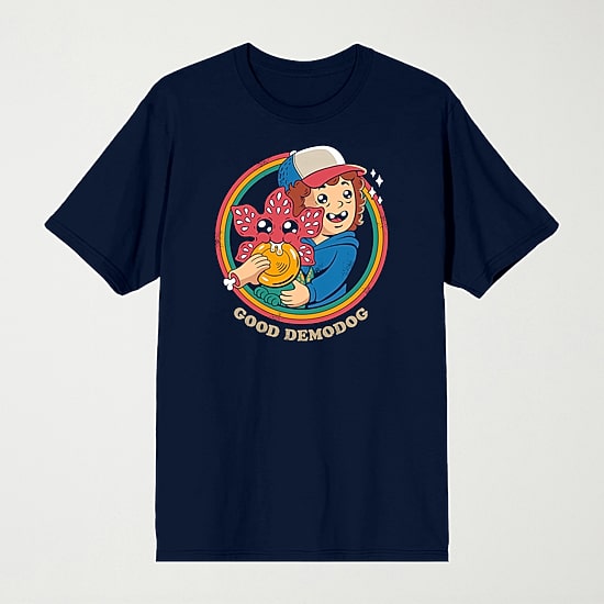Novelty Mens Crew Neck Short Sleeve Relaxed Fit Stranger Things Graphic T-Shirt