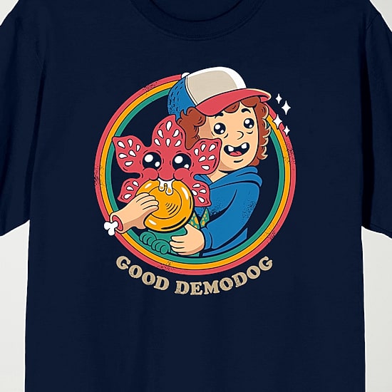Novelty Mens Crew Neck Short Sleeve Relaxed Fit Stranger Things Graphic T-Shirt