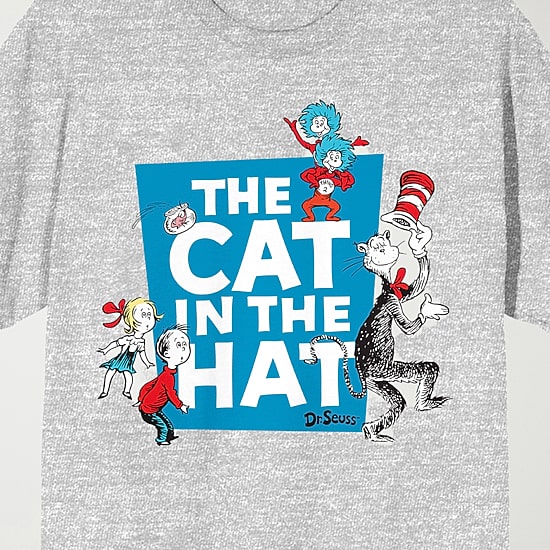 Novelty Mens Crew Neck Short Sleeve Relaxed Fit Dr. Seuss Graphic T-Shirt