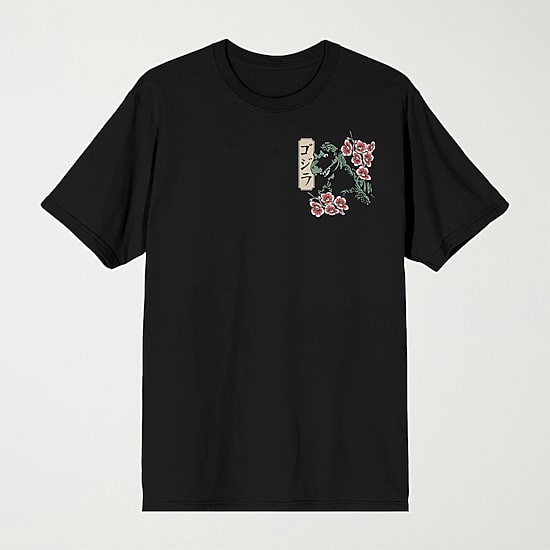 Novelty Mens Crew Neck Short Sleeve Relaxed Fit Godzilla Graphic T-Shirt