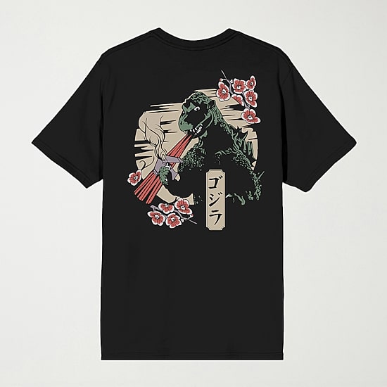 Novelty Mens Crew Neck Short Sleeve Relaxed Fit Godzilla Graphic T-Shirt