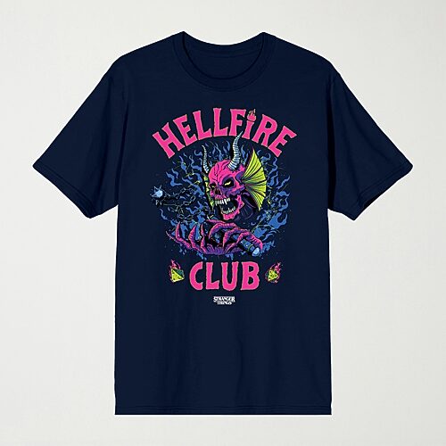 Novelty Mens Crew Neck Short Sleeve Relaxed Fit Stranger Things Graphic T-Shirt, Xx-large, Blue