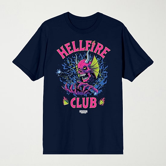 Novelty Mens Crew Neck Short Sleeve Relaxed Fit Stranger Things Graphic T-Shirt