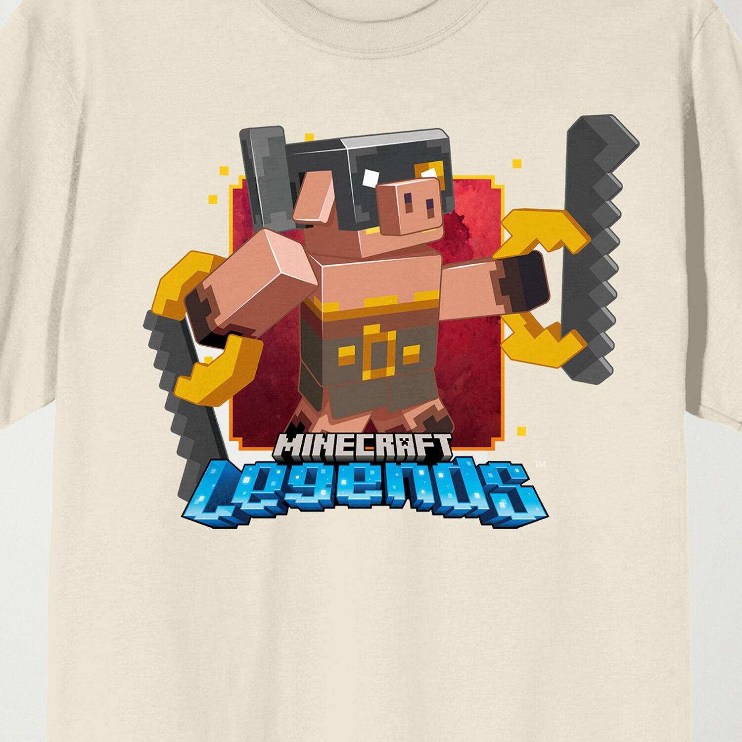 Novelty Mens Crew Neck Short Sleeve Relaxed Fit Minecraft Graphic T-Shirt