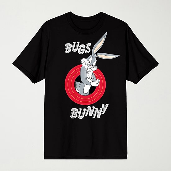 Novelty Mens Crew Neck Short Sleeve Relaxed Fit Looney Tunes Graphic T-Shirt
