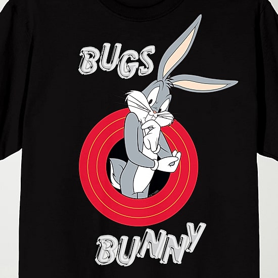 Novelty Mens Crew Neck Short Sleeve Relaxed Fit Looney Tunes Graphic T-Shirt