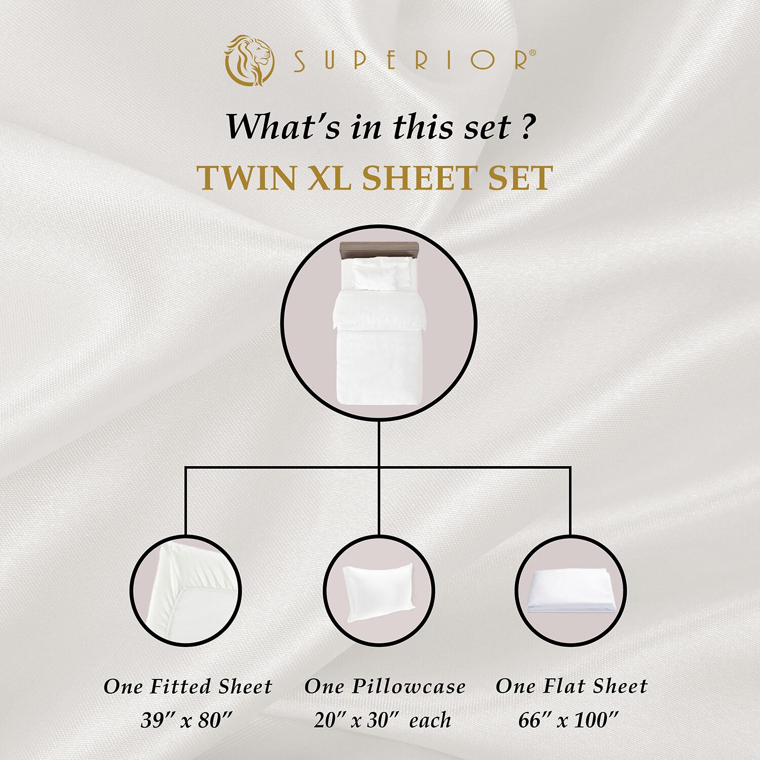 SUPERIOR® Egyptian Cotton Premium Soft 530tc Deep Pocket Sheet Set
