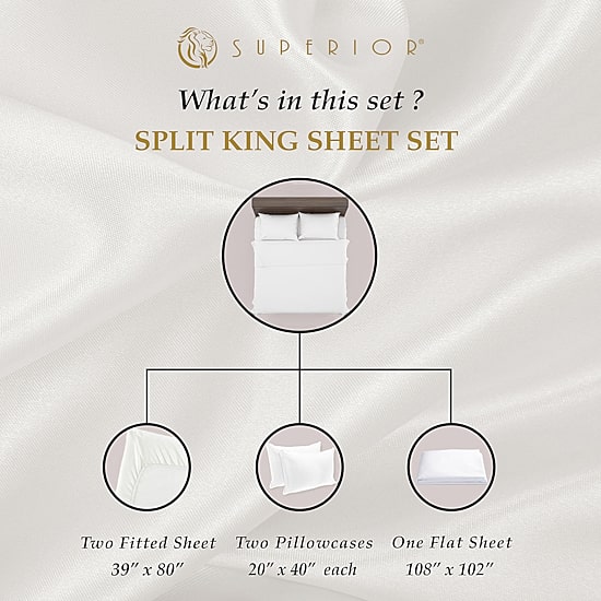 SUPERIOR® Egyptian Cotton Premium Soft 530tc Deep Pocket Sheet Set