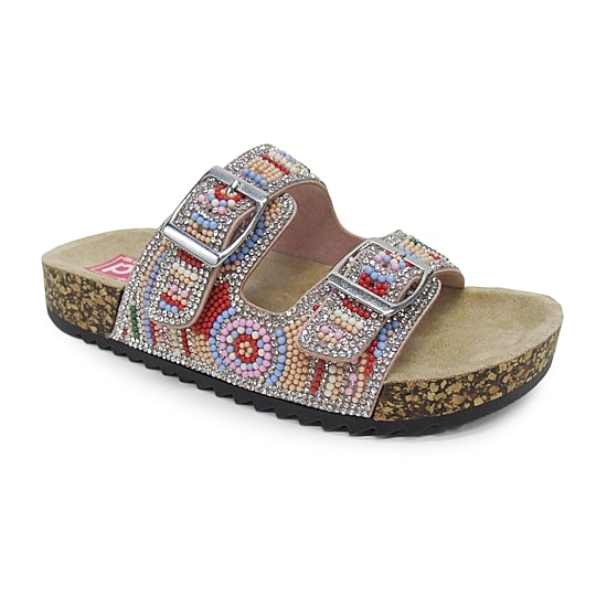 Pop Reema Little & Big Kid Girls Adjustable Strap Footbed Sandals