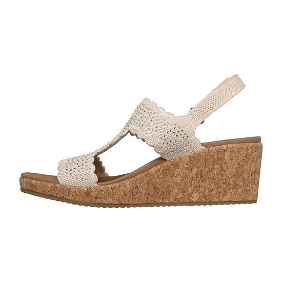 Skechers Womens Beverlee Arch Fit Wedge Sandals