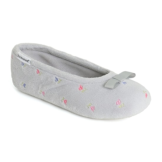 Isotoner Microterry Womens Ballerina Slippers