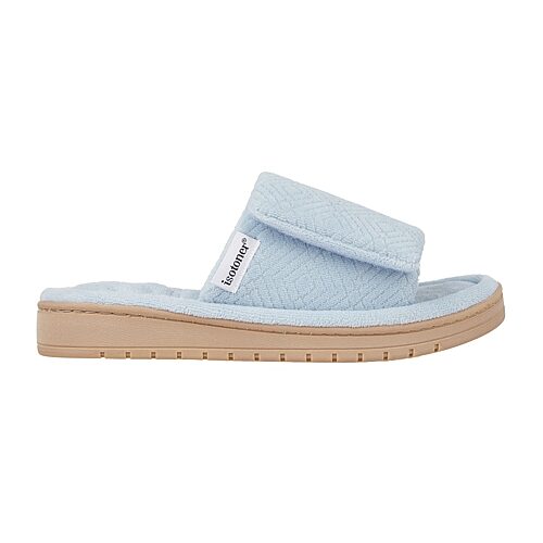 Isotoner Womens Memory Foam Slip-on Slippers In Blue