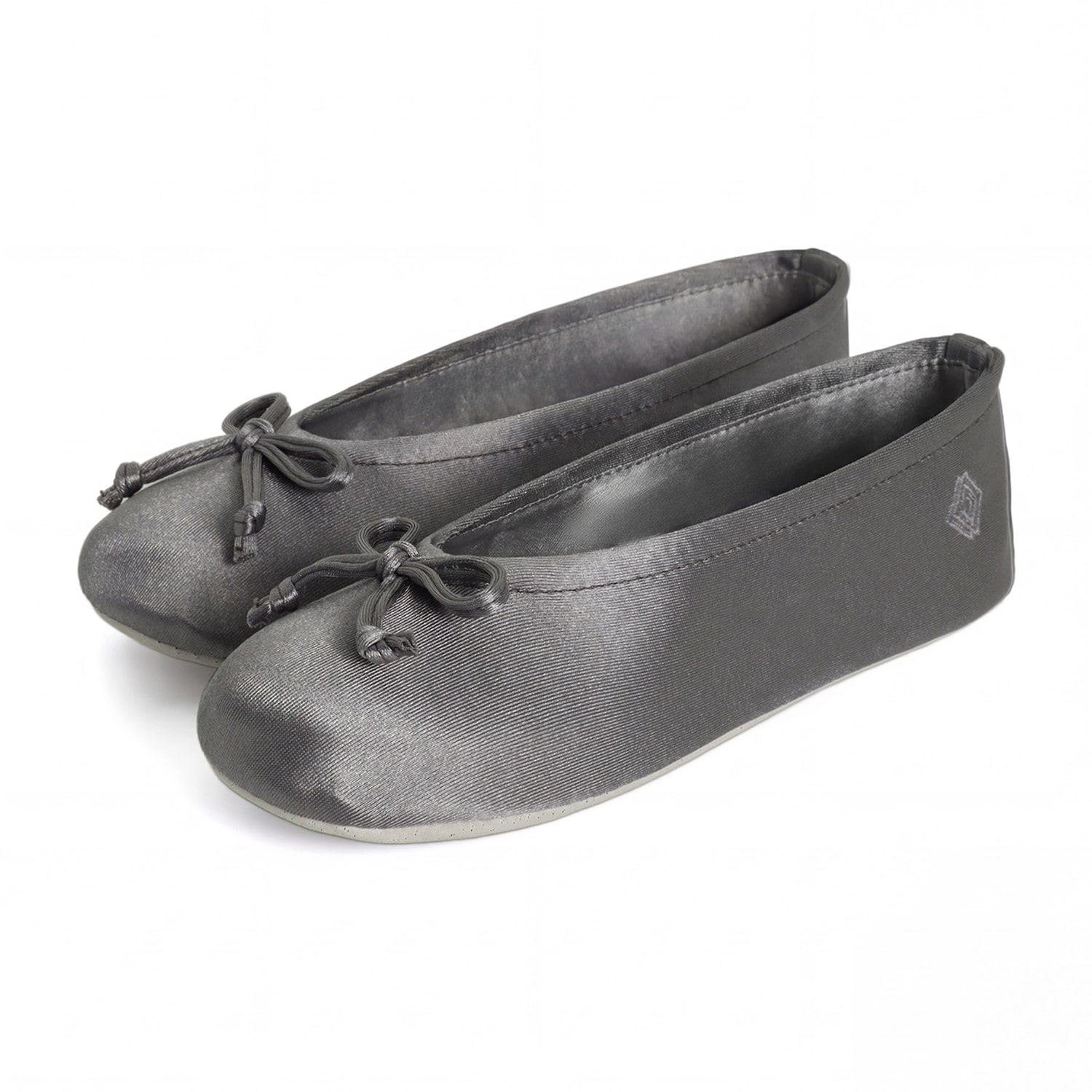 Isotoner Satin Womens Ballerina Slippers