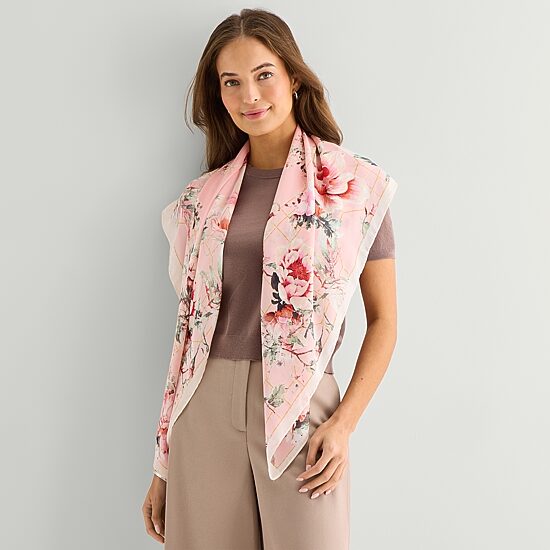 Collection Xiix Botanical Floral Square Scarf