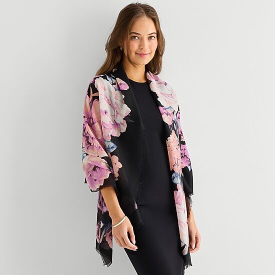 Collection Xiix Painterly Floral Oblong Scarf