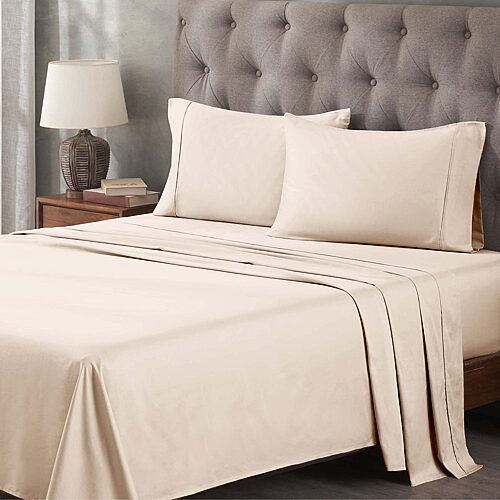 SUPERIOR Egyptian Cotton Durable Soft 400tc Deep Pocket Sheet Set, One Size, White