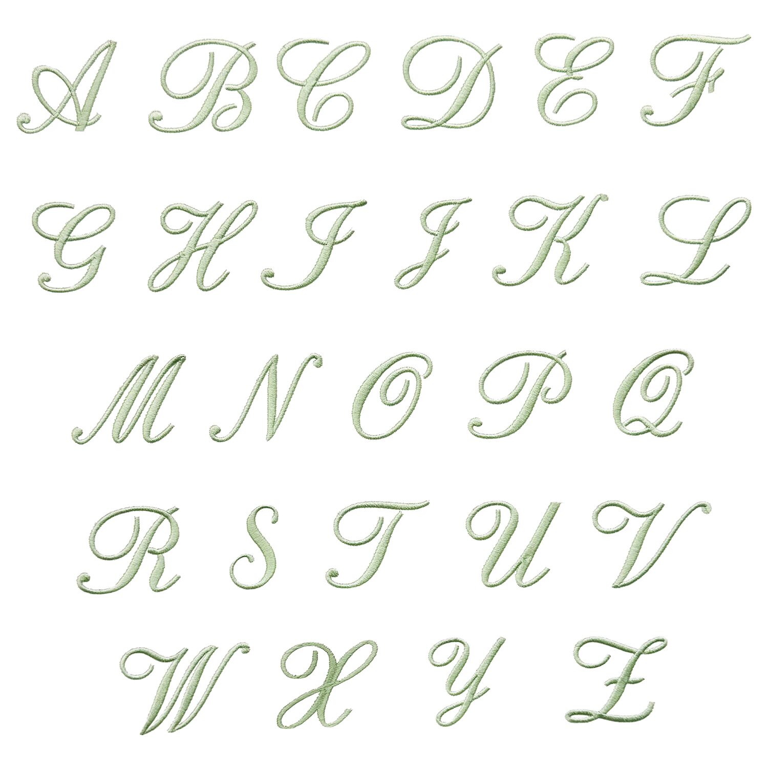 Linum Home Textiles Adornia Green Scallop Personalized 2-pc. Hand Towel