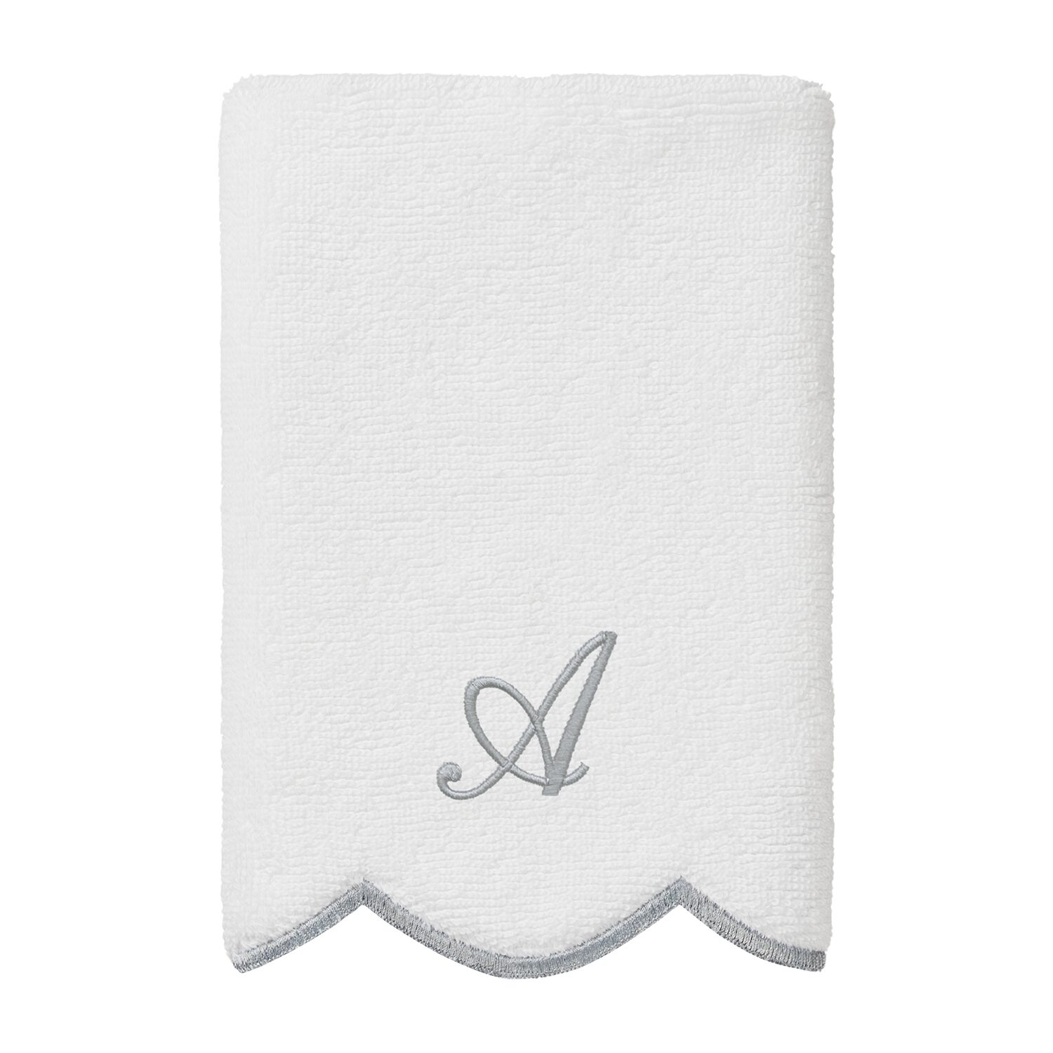 Linum Home Textiles Adornia Scallop Personalized -pc. Quick Dry Bath Towel Set