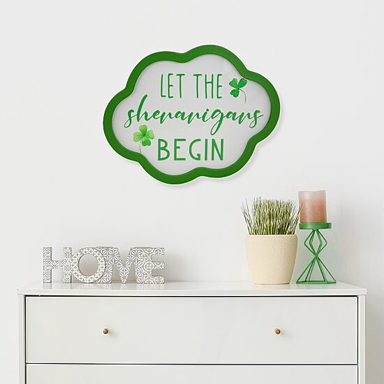 Northlight 14" Let The Shenanigans Framed Wall Sign