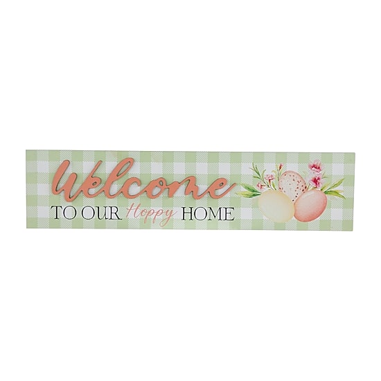 Northlight 20" Welcome To Our Hoppy Home Wall Sign