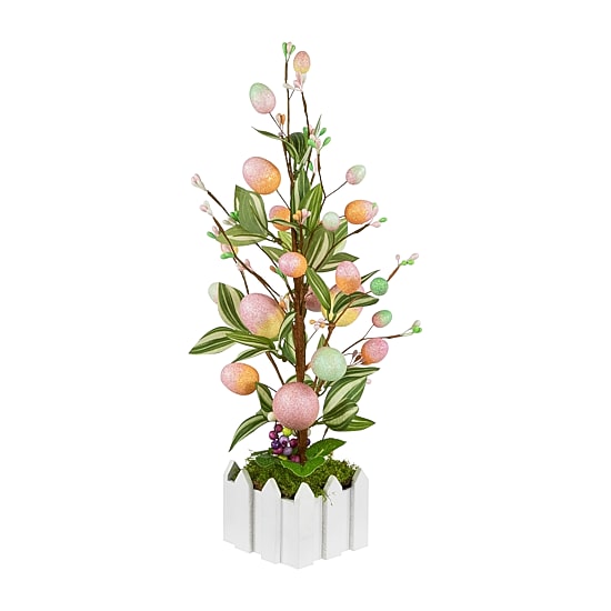 Northlight 18" Artificial With Easter Eggs Indoor Artificial Tree