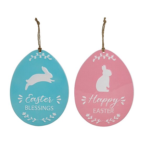Northlight 10" Egg Metal Wall Sign