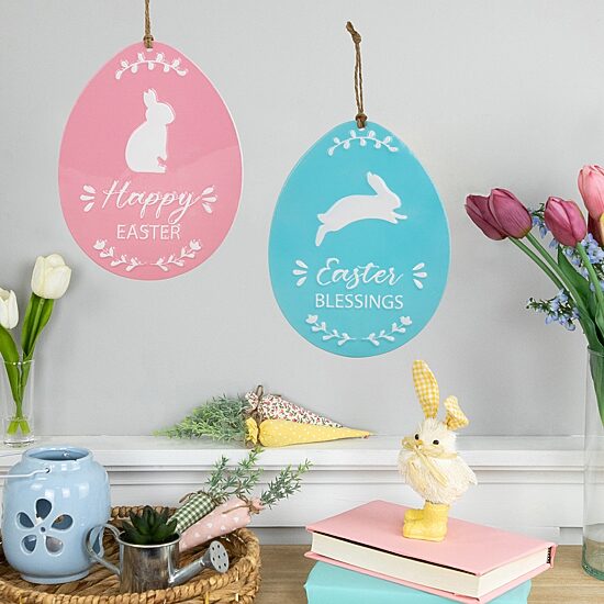 Northlight 10" Egg Metal Wall Sign