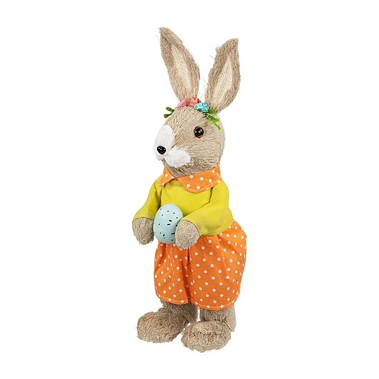 Northlight 15" Standing Girl Rabbit With Egg Easter Figurine