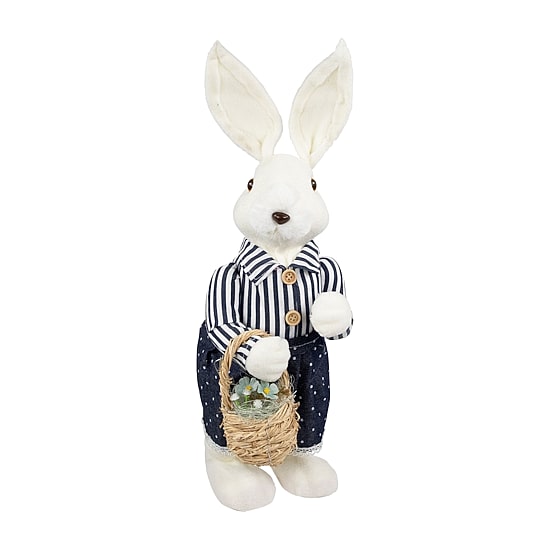 Northlight 19" Standing Girl Bunny With Basket Easter Figurine