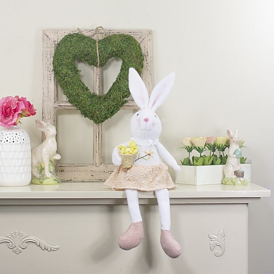 Northlight 24" Girl Bunny Rabbit And Spring Easter Figurine