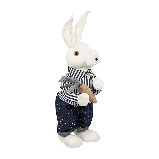 Northlight 19" Standing Boy Bunny With Carrot Easter Figurine