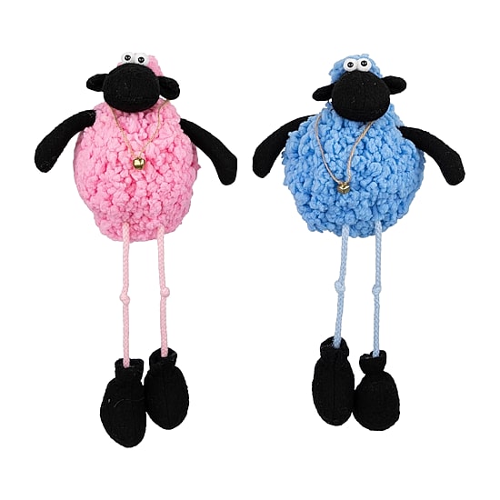 Northlight 13" Boy And Girl Plush Lamb Sitting Easter Figurine