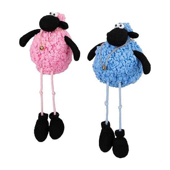 Northlight 13" Boy And Girl Plush Lamb Sitting Easter Figurine