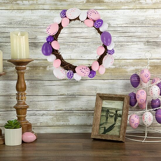 Northlight 10" Pastel Easter Egg Wreath