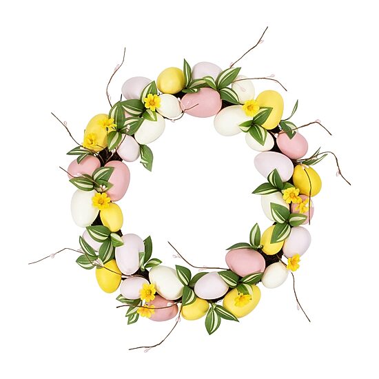 Northlight 22" Eggs And Flower Buds Artificial Unlit Wreath