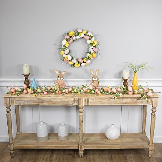 Northlight 22" Eggs And Flower Buds Artificial Unlit Wreath