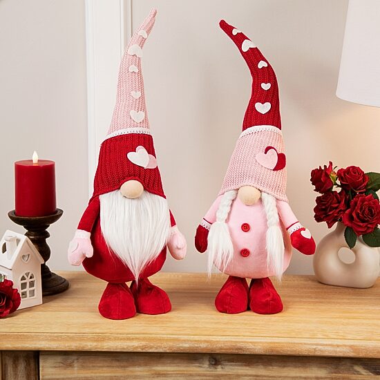 Northlight 23" Knitted Hats Valentines Day Gnome