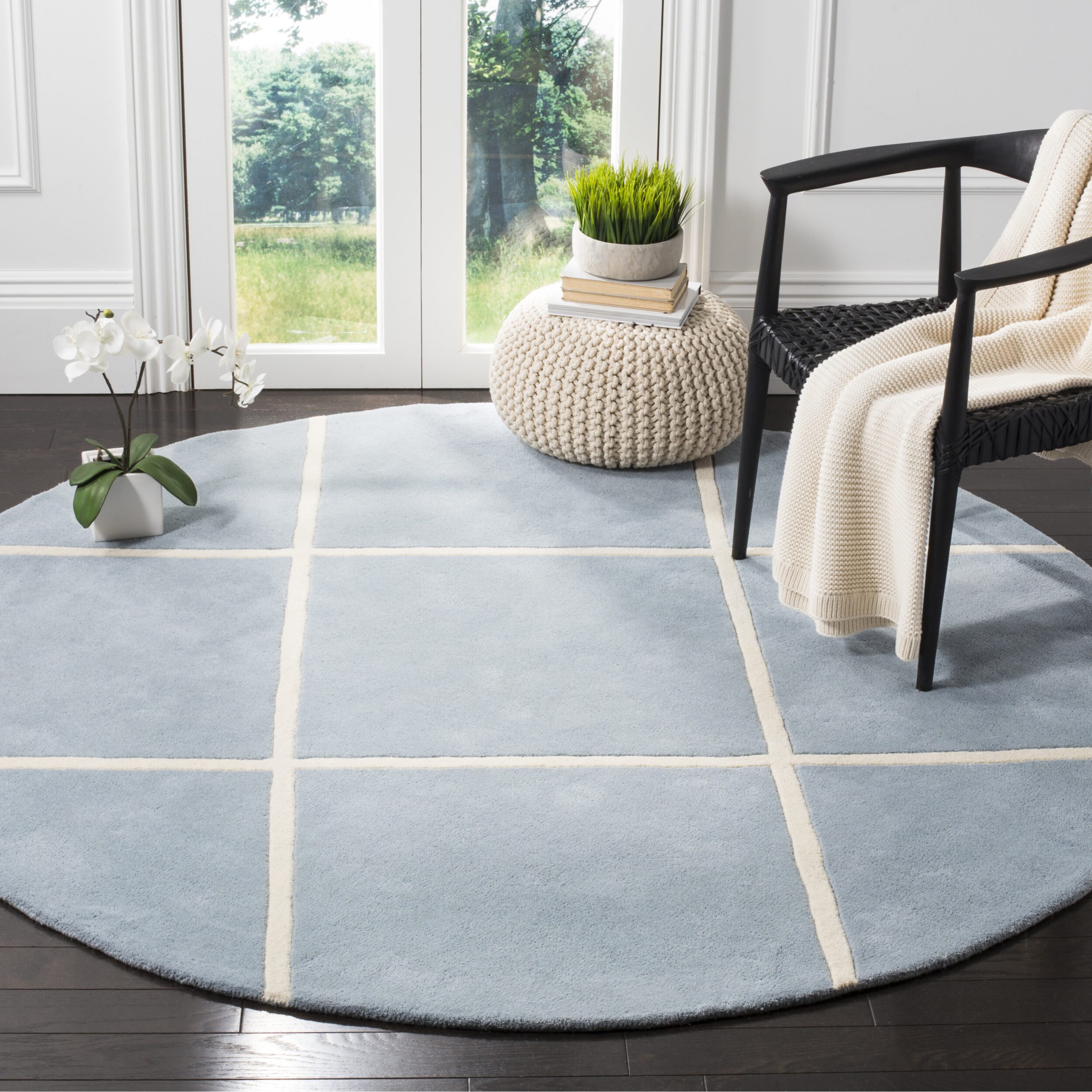 Safavieh Jayma Geometric Hand Tufted Wool Indoor Round Rug
